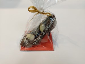 נעל עקב משוקולד - במיוחד בשבילך 18X13 ס"מ <br>שוקולוד בוטיק עבודת יד